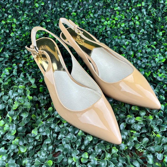 MICHAEL Michael Kors Patent Slingback low Heels - Picture 1 of 11